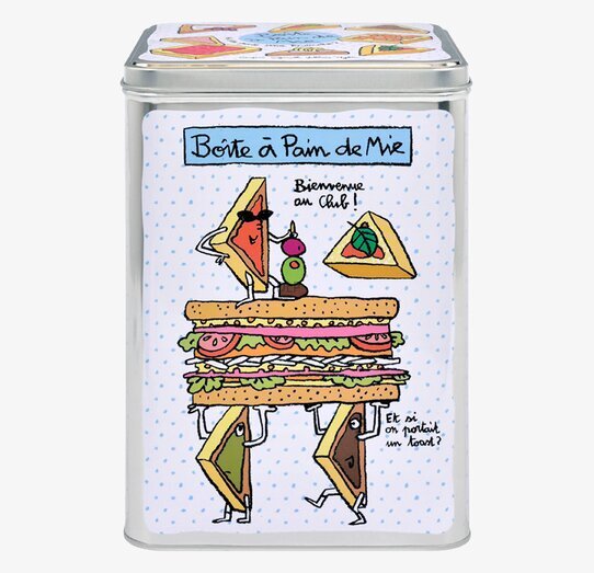 Plåtburk Kex & Bröd från Derriére la porte med lekfull design