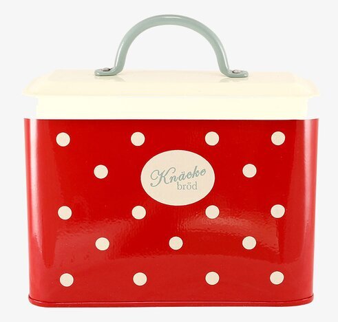 Plåtburk Knäcke Betty Röd från Strömshaga i röd plåt