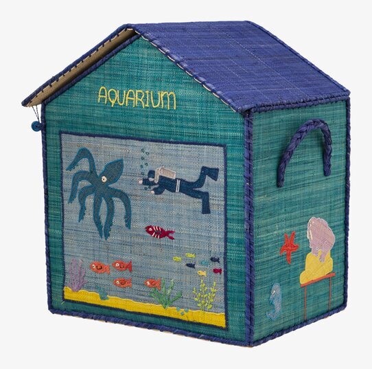 Förvaringskorg Aquarium från Rice med maritimt broderi