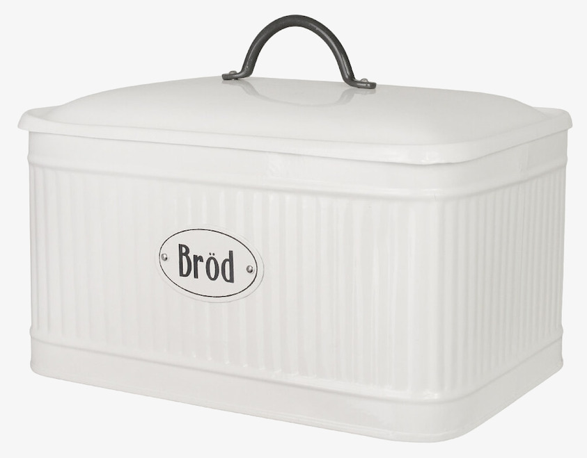 Plåtburk Hugo Bröd Vit Strömshaga Plåtburkar Metallburkar
