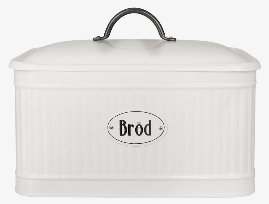 Plåtburk Hugo Bröd Vit Strömshaga Plåtburkar Metallburkar