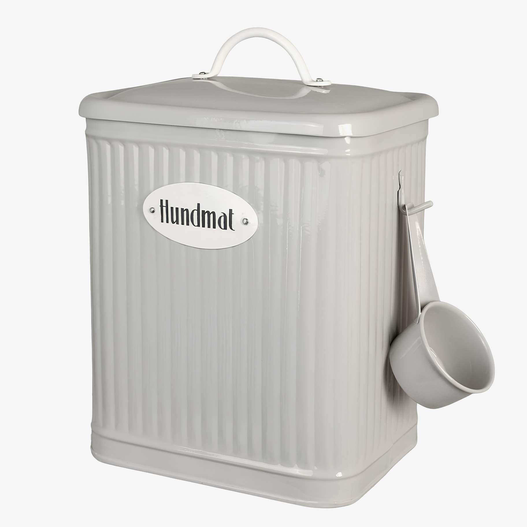 Plåtburk Hugo Hundmat Beige Strömshaga Plåtburkar Metallburkar