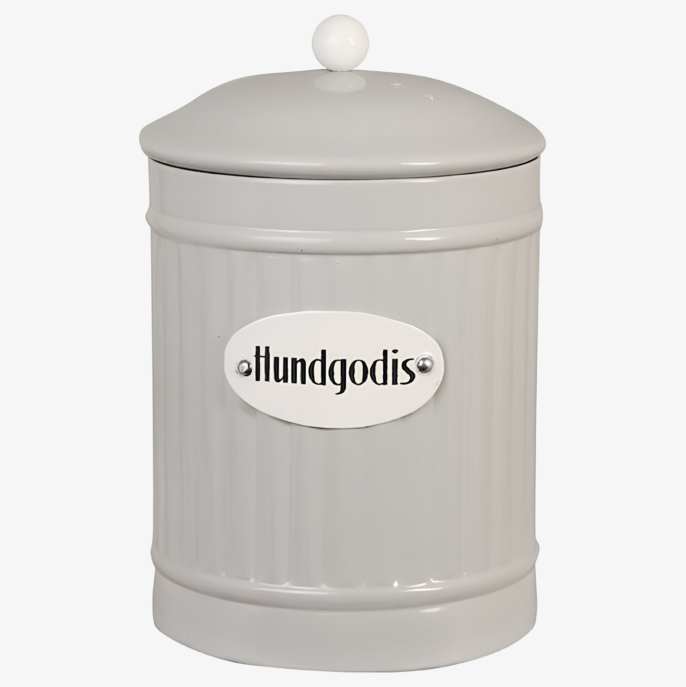 Plåtburk Hugo Hundgodis Beige Strömshaga Plåtburkar Metallburkar