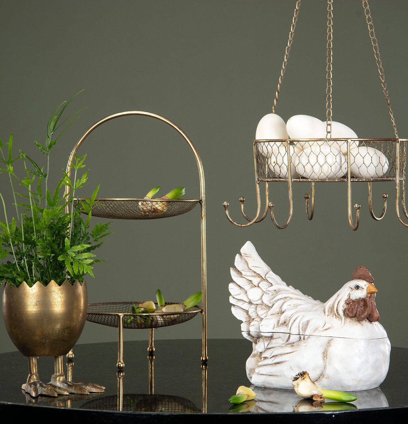 Korg Häng Nät Guldbrun A Lot Decoration Förvaringslådor och korgar Boxar Förvaringsboxar Porslinsboxar Trälådor Smyckesboxar i