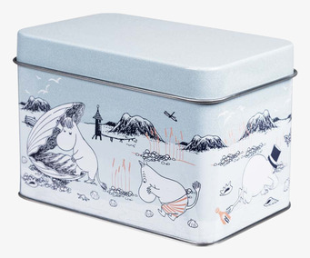 Teburk Strandtur Blå Moomin by Martinex Plåtburkar Metallburkar