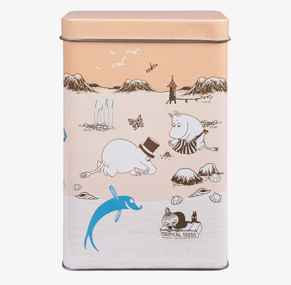 Kaffeburk Strandtur Moomin by Martinex Plåtburkar Metallburkar