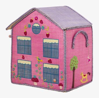 Bild av lekfull förvaringskorg formad som ett hus