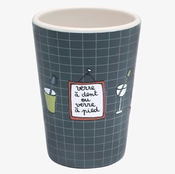 Bild av stilfull tandborstmugg med humoristisk design