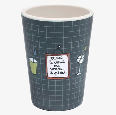 Bild av stilfull tandborstmugg med humoristisk design