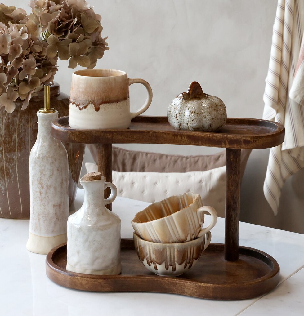 Förvaringsställ Valnöt - L Chic Antique Förvaringslådor och korgar Boxar Förvaringsboxar Porslinsboxar Trälådor Smyckesboxar i porslin