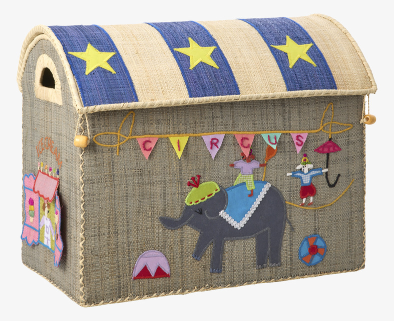 Förvaringskorg Medium Circus Rice Förvaringslådor och korgar Boxar Förvaringsboxar Porslinsboxar Trälådor Smyckesboxar i porslin Förvaringsbrickor Murstensformar