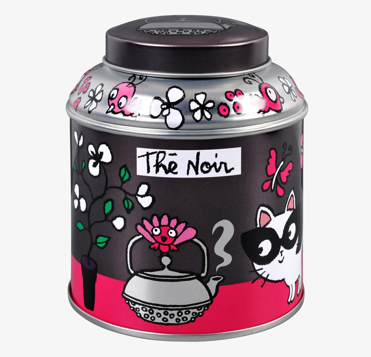 Plåtburk Te Katt Svart/Brun från Derriére la porte