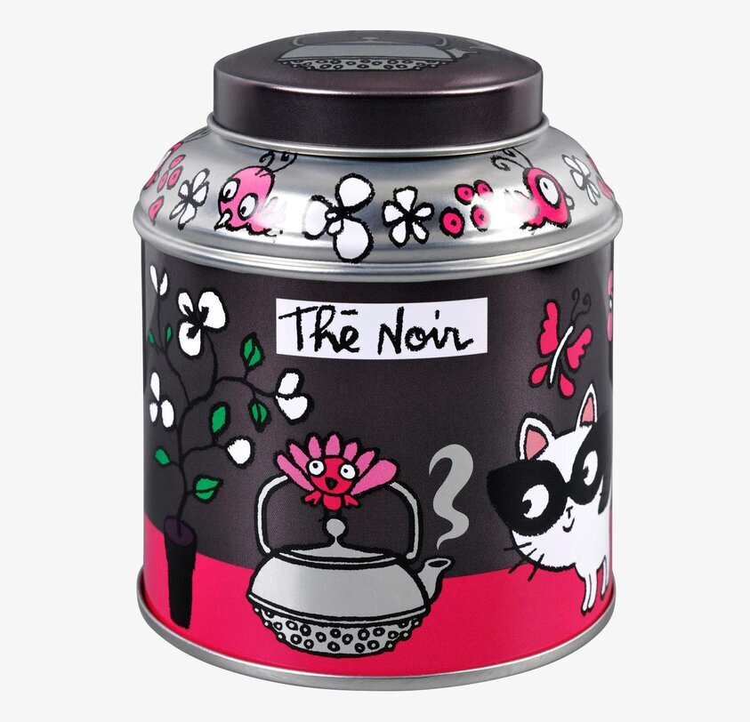 Plåtburk Te Katt Svart/Brun från Derriére la porte