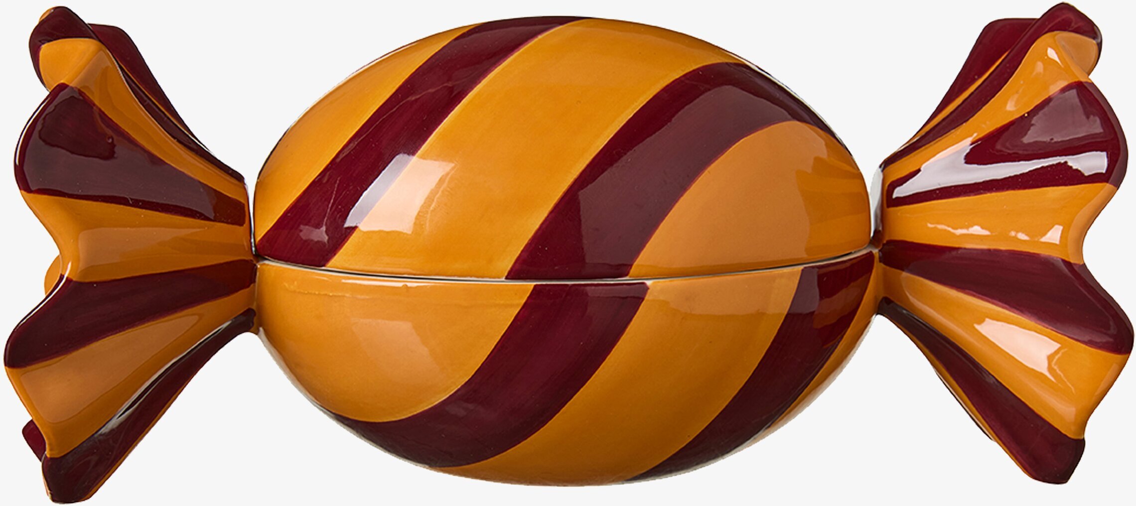 Candy Ask Rund Orange/Vinröd Wikholm Form Förvaringsburkar i stengods