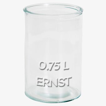 Bild av stilren och funktionell glasburk för förvaring