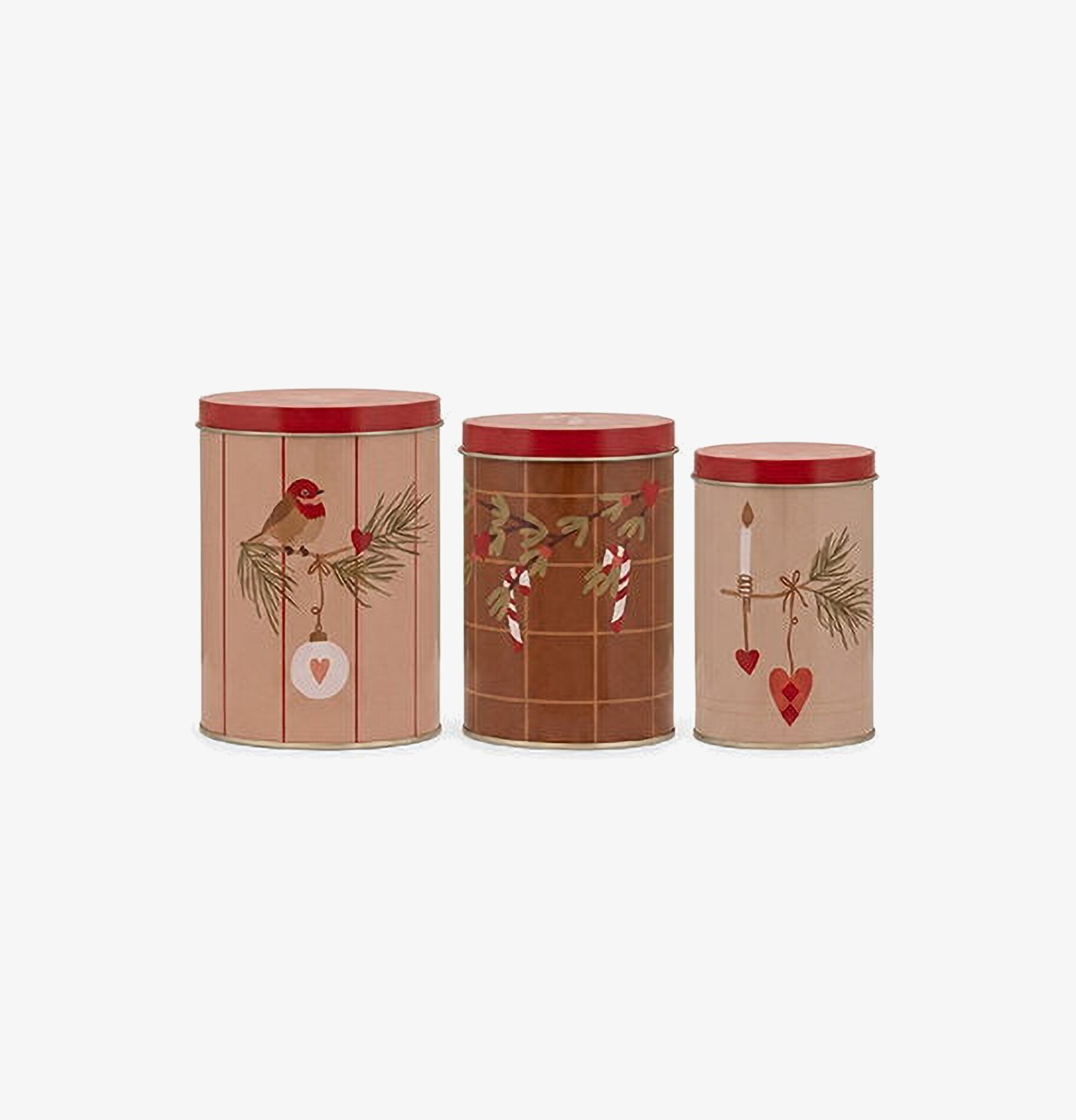 Plåtburkar Julfrid 3-pack Det Gamle Apotek Metallburkar