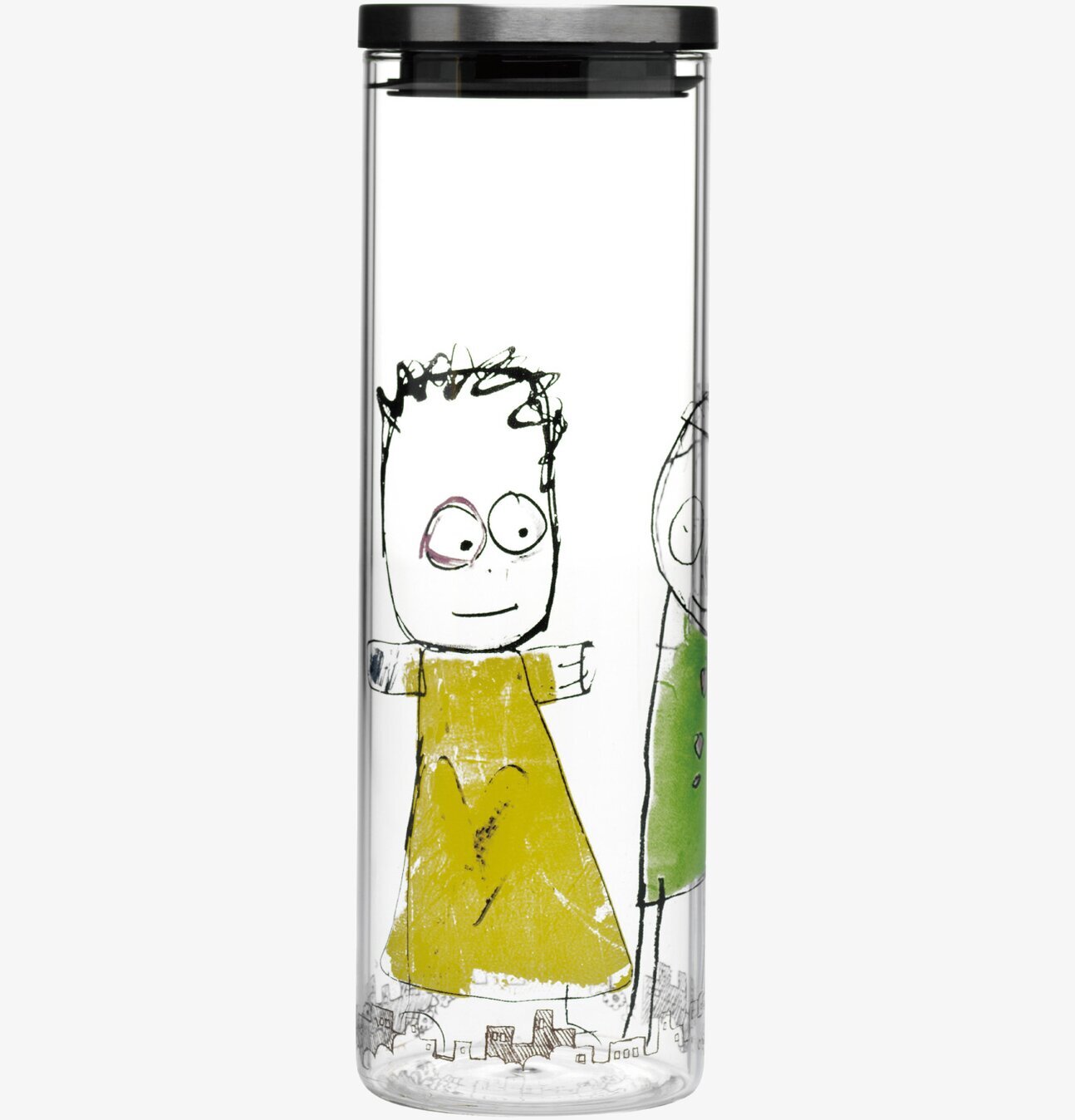 Bild av glasburk med konstnärlig och modern design