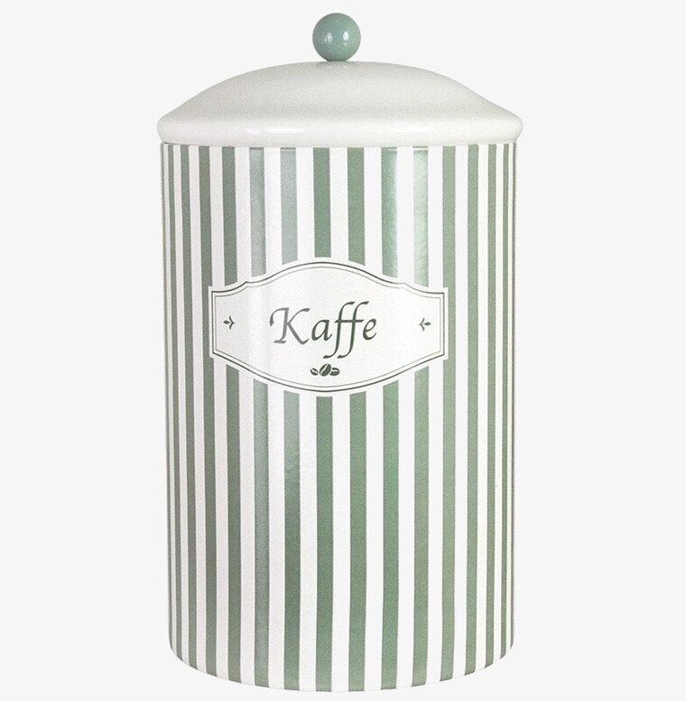 Plåtburk Viggo Kaffe Grön/Vit Strömshaga Plåtburkar Metallburkar