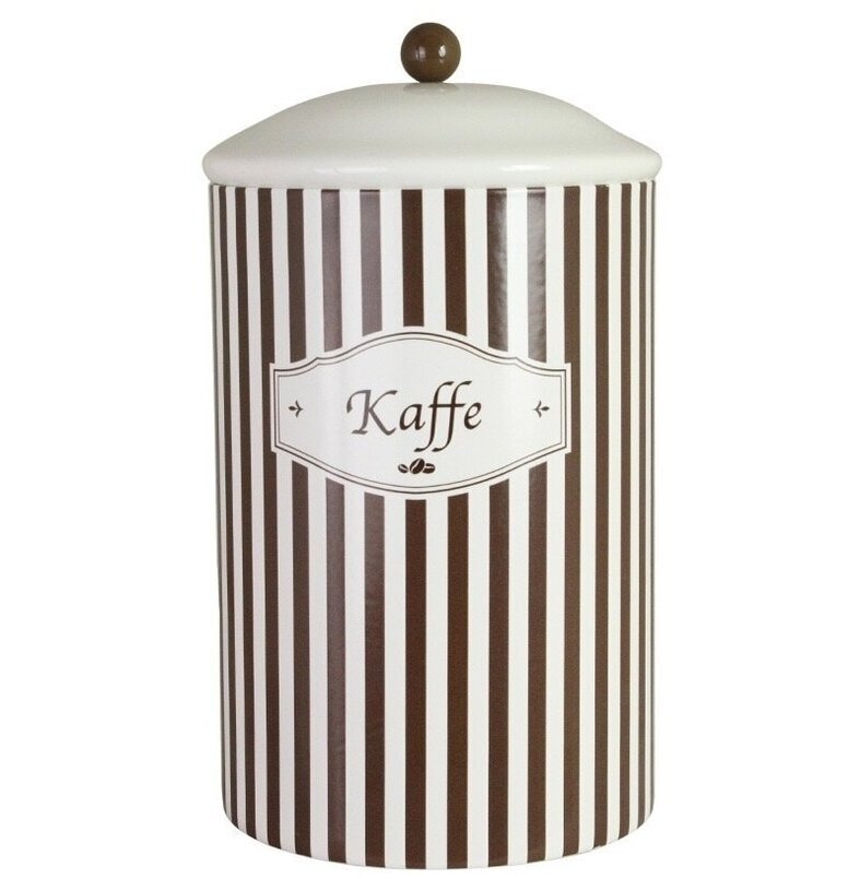 Plåtburk Viggo Kaffe Brun/Vit Strömshaga Plåtburkar Metallburkar