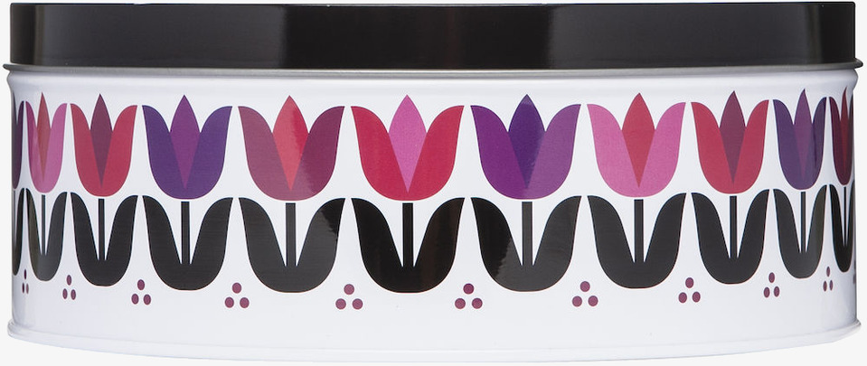 Plåtburk Tulip Rund 2-Pack från Sagaform med tulpanmotiv