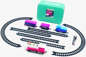 Plåtburk Tåg från Apples to Pears med färgglatt tågset