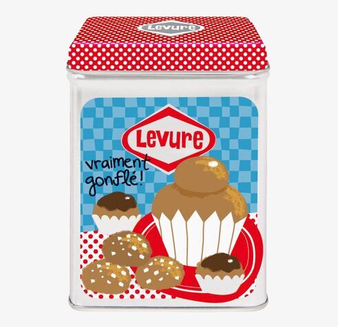 Plåtburk Rut Bakpulver från Derriére la porte med muffins