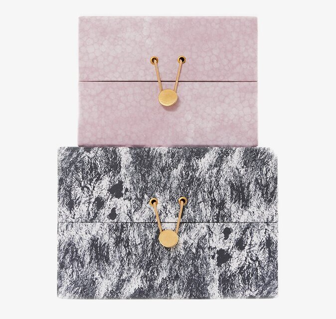 Box Mixed 2-Pack från House Doctor i rosa och marmor mönster