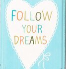 Plåtburk Follow Your Dreams från Sass & Belle med hjärtdesign