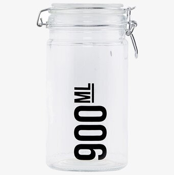 Bild på glasburk: stilren design och praktisk funktion