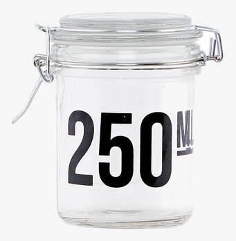 Bild på elegant glasburk med silverdetaljer 250 ml