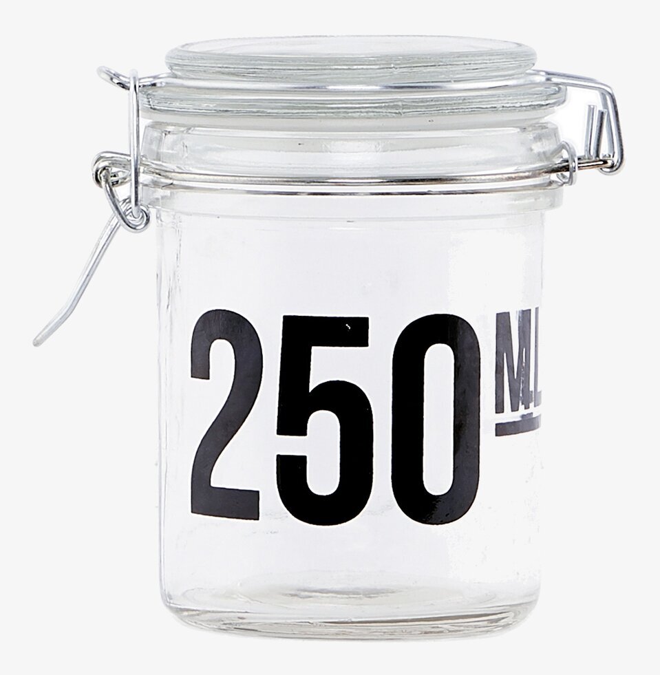 Bild på elegant glasburk med silverdetaljer 250 ml