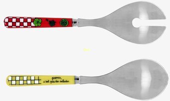 Bild av färgglada salladsbestick med unik design