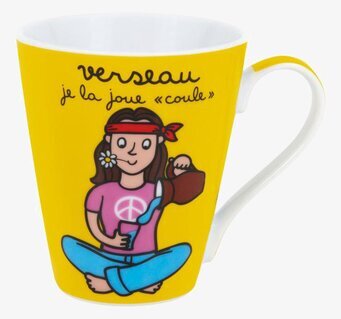 Bild av färgstark mugg med bohemisk design och symbolik