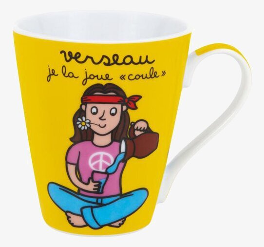 Bild av färgstark mugg med bohemisk design och symbolik