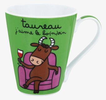 Bild av charmig mugg med lekfull och humoristisk design