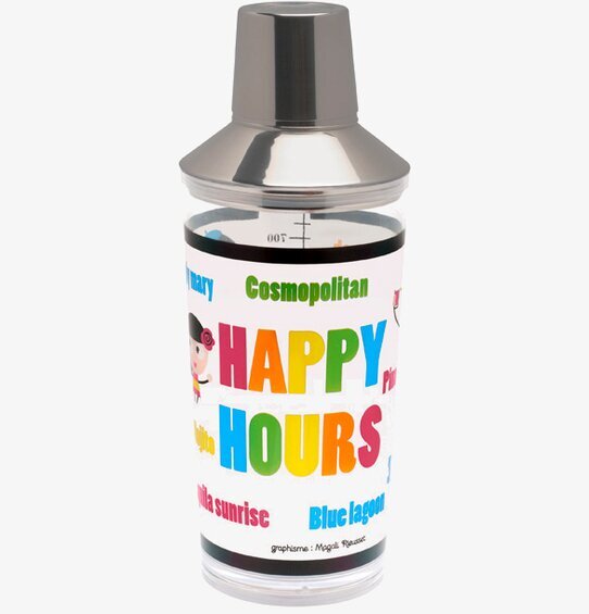 Drinkshaker Happy Hour från Derriére la porte, färgglad design