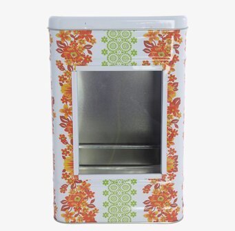 Plåtburk Bazar, stor från House Doctor i blommigt mönster