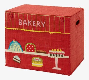 Bild av charmig, rymlig och färgglad förvaringskorg