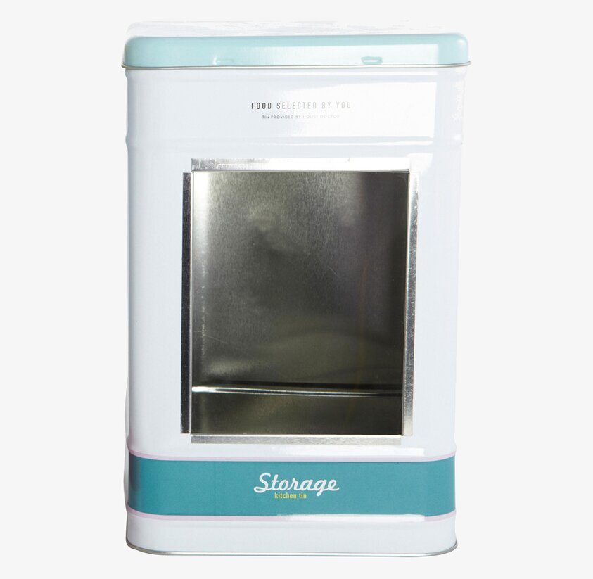 Plåtburk Specerier, blå från House Doctor med fönster