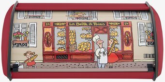 Bild av brödbox med fransk bageriscen och charmig design