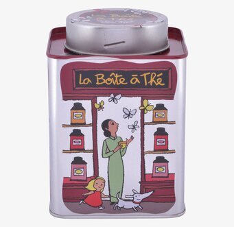 Plåtburk Te Bageri från Derriére la porte med retro-design