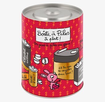 Plåtburk Batteri Röd från Derriére la porte med lekfull design