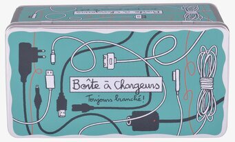 Plåtburk Laddare Grön från Derriére la porte på skrivbord