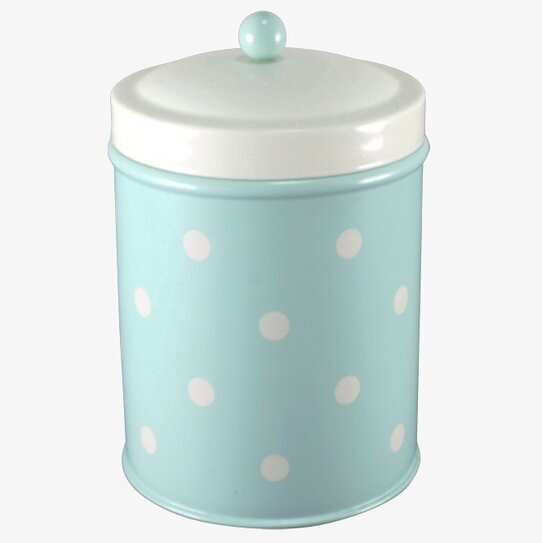 Plåtburk Prick Liten Mint/Vit från Strömshaga i kök