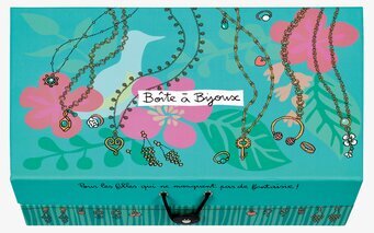 Bild av elegant och färgglad smyckesförvaringslåda