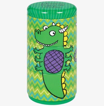 Plåtburk Prylar Grön från Derrière la porte med drakmotiv