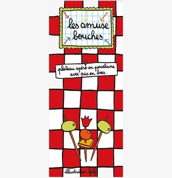 Bild av lekfullt designat snackfat i köksruta stil