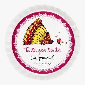 Bild av färgglad och lekfull pajform med fruktmotiv