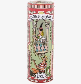 Plåtburk Relief Spagetti från Derriére la porte i italiensk design