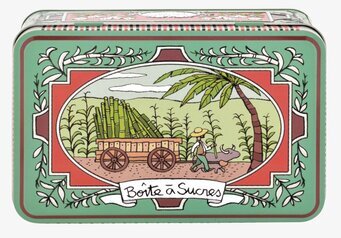 Plåtburk Relief Socker från Derriére la porte med motiv